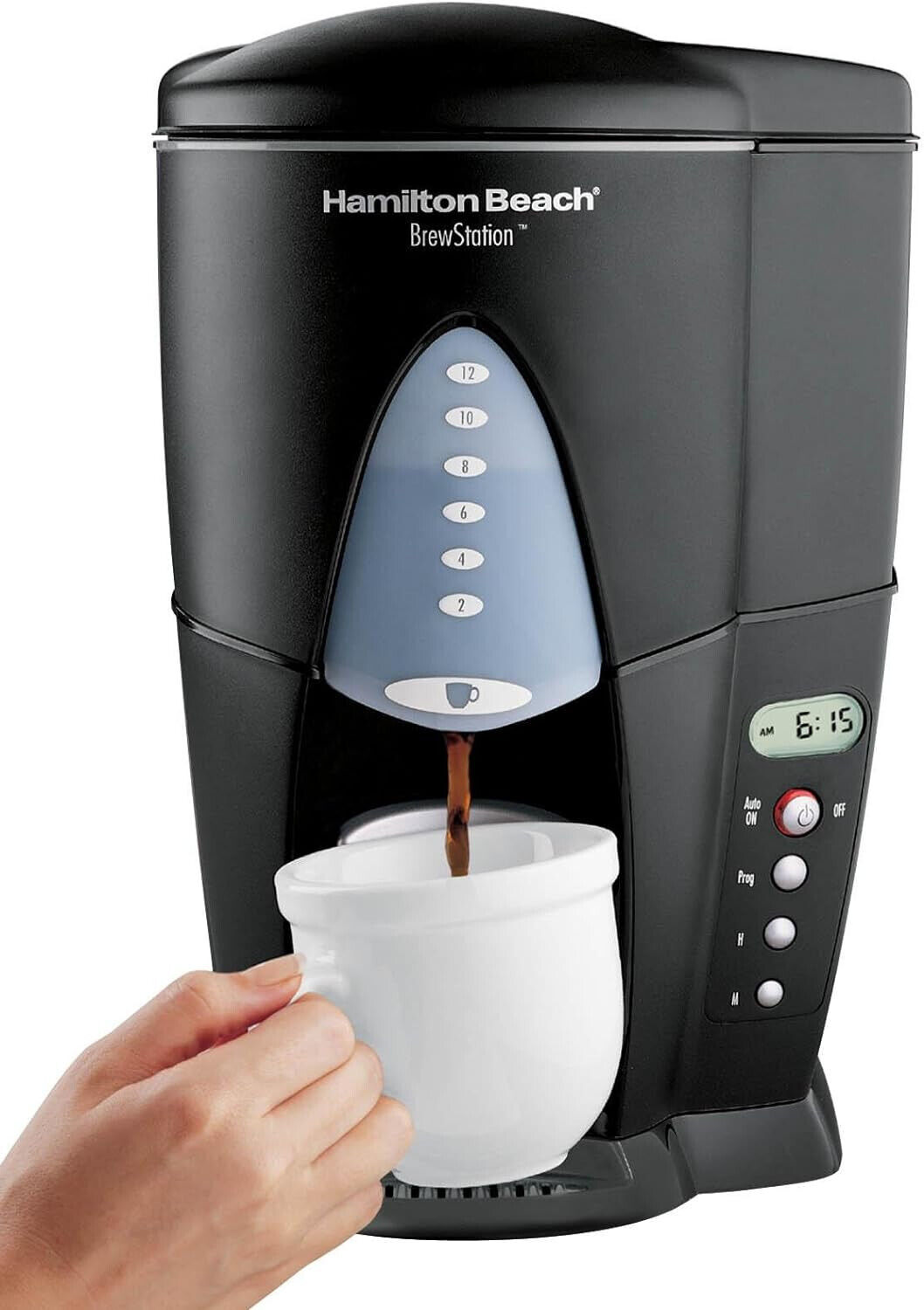 Hamilton Beach 12-Cup BrewStation Black Coffee Maker, No Pot Needed