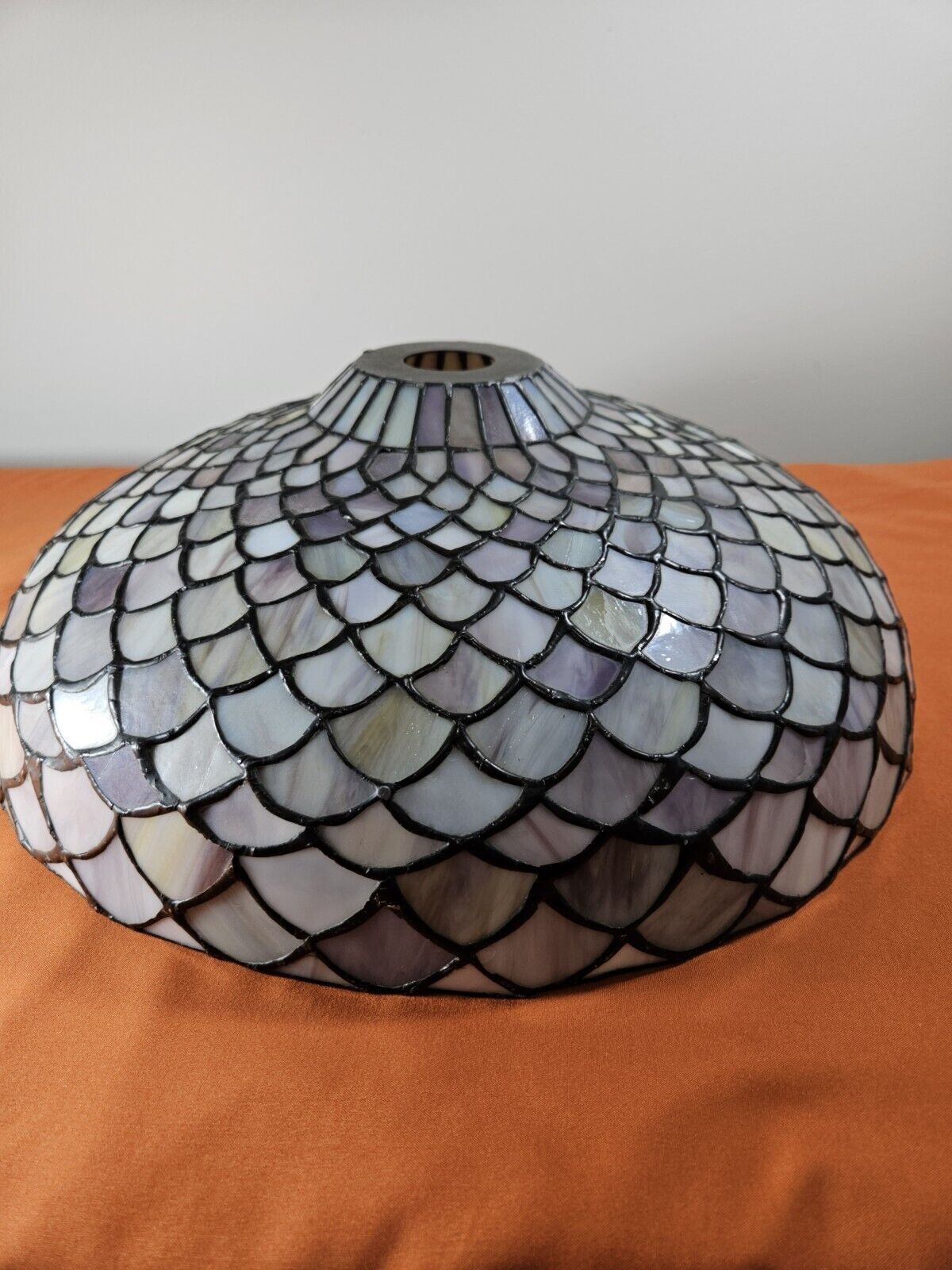 leaded glass fishscale  Light shade Stained Glass Tiffany Style 15\