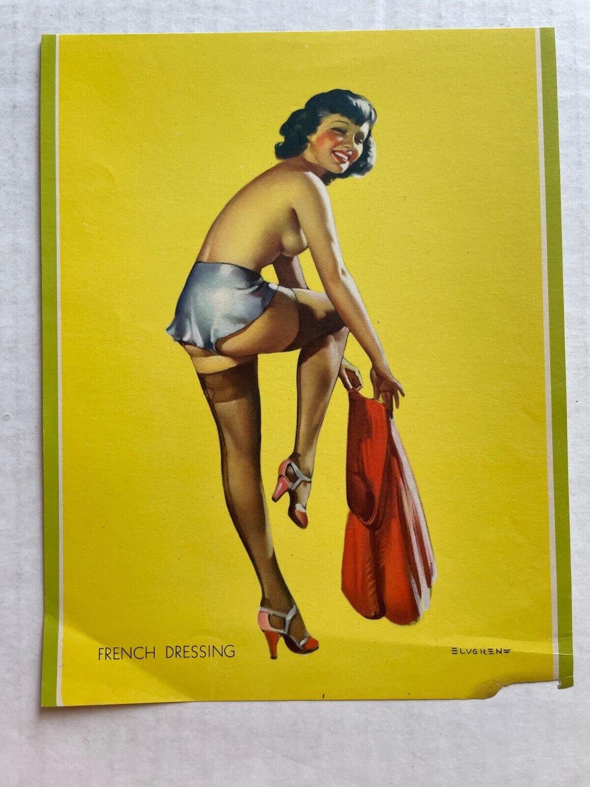 1940\'s Elvgren Pinup Girl Picture - French Dressing