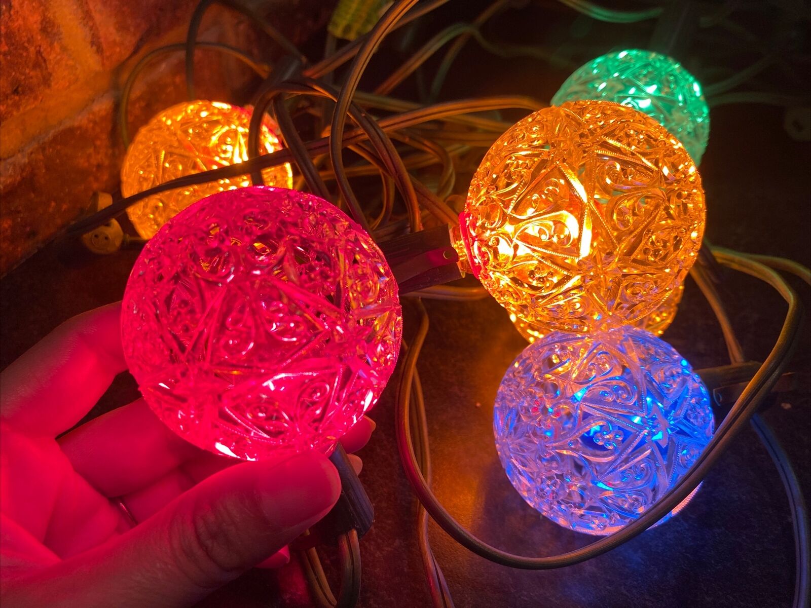 Wow 23 Rare Vtg GE Lighted Ice Christmas Bulbs- Tested Working Bulbs ONLY