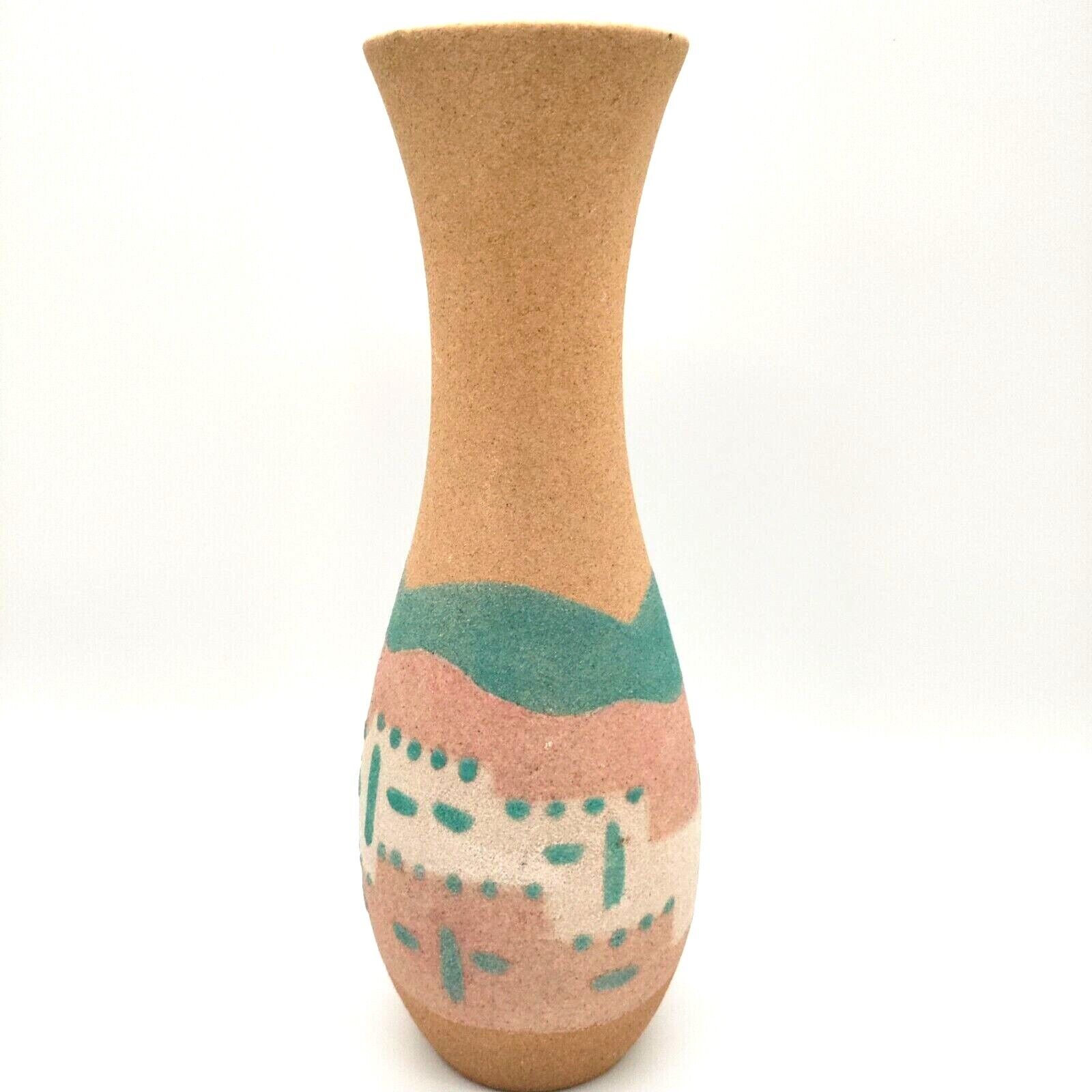 Vintage Navajo Sand Art Vase  11\