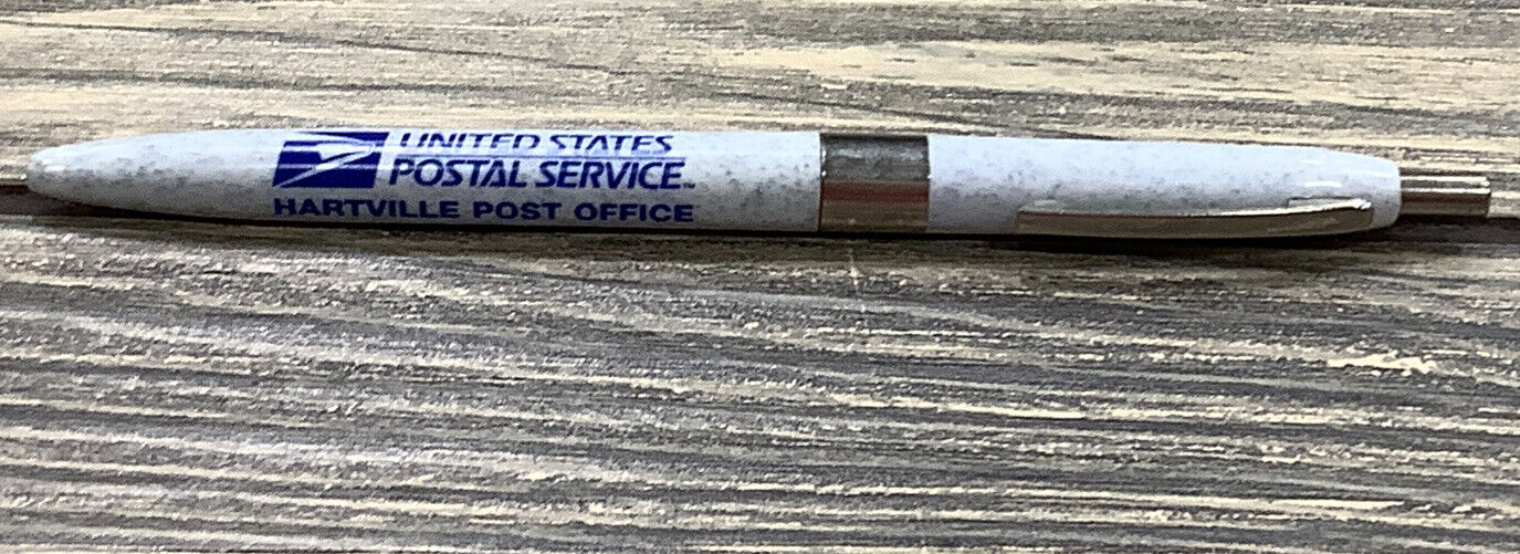 Vintage Pen USPS United States Postal Service Hartville Gray Silver