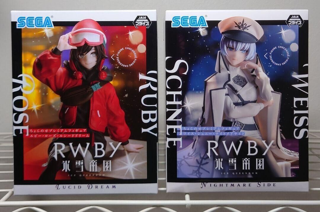 RWBY Ice Queendom Weiss Schnee Ruby Rose Chokonose Premium Figure Set Sega NEW