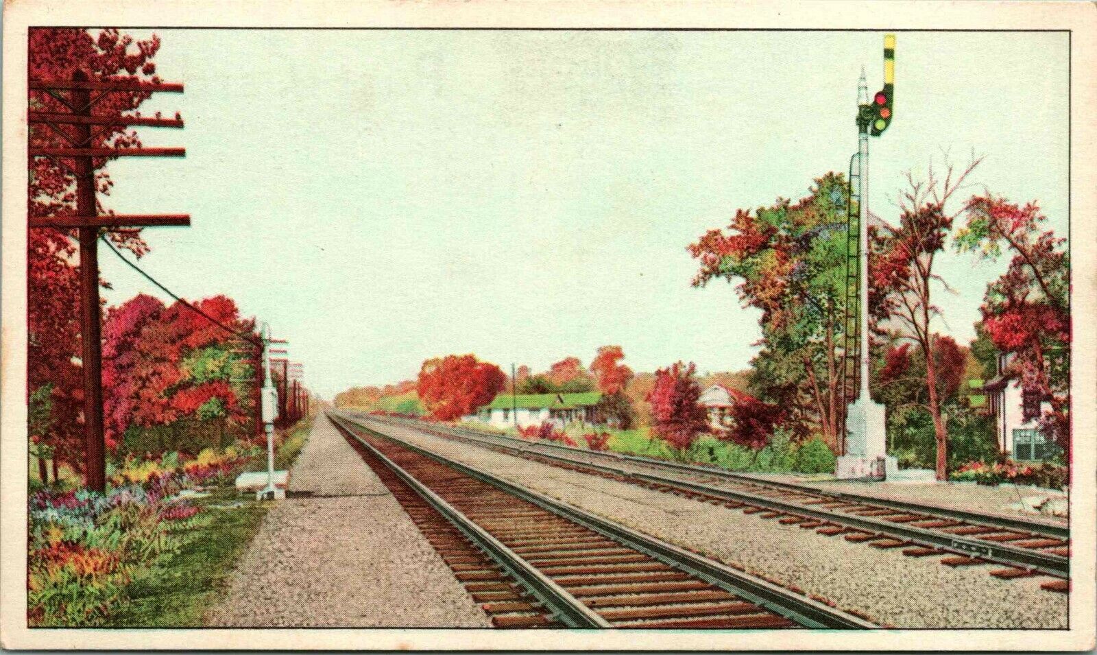 Vtg 1930s Colored Postcard Frisco Lines \