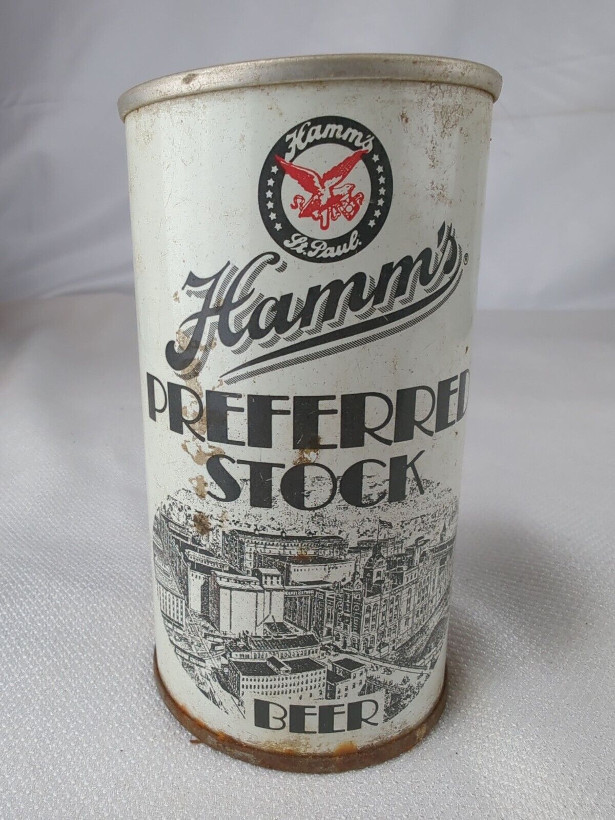 Hamm's Preferred Stock Beer Straight Steel Pull Tab Beer Can St. Paul MINN EMPTY
