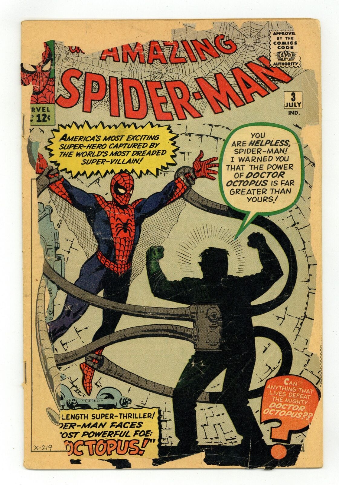 Amazing Spider-Man #3 PR 0.5 1963 1st app. Doctor Octopus