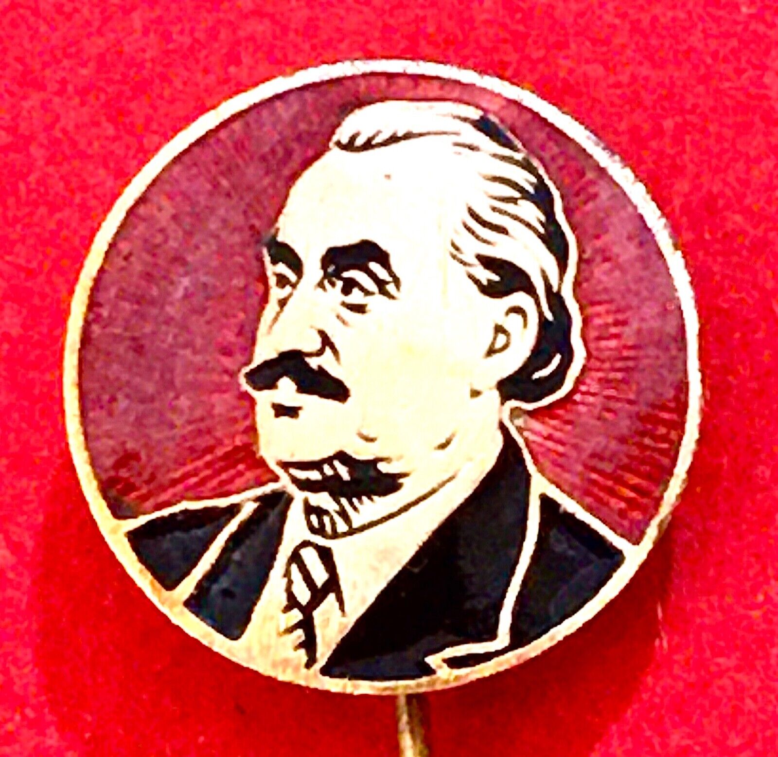 Georgi Dimitrov Vintage Pin Badge Brass Enamel Rare Bulgaria