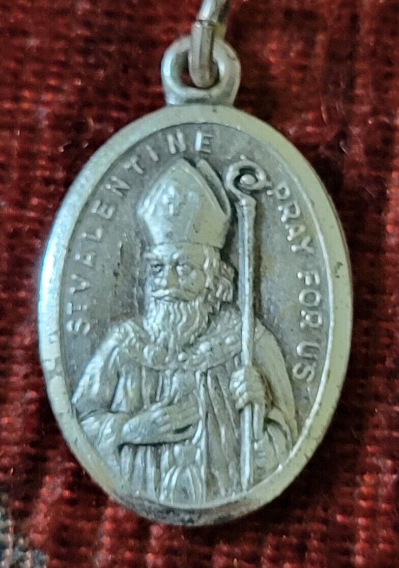 St. Valentine Sterling Vintage & New Holy Medal Patron of Lovers Engaged Couples