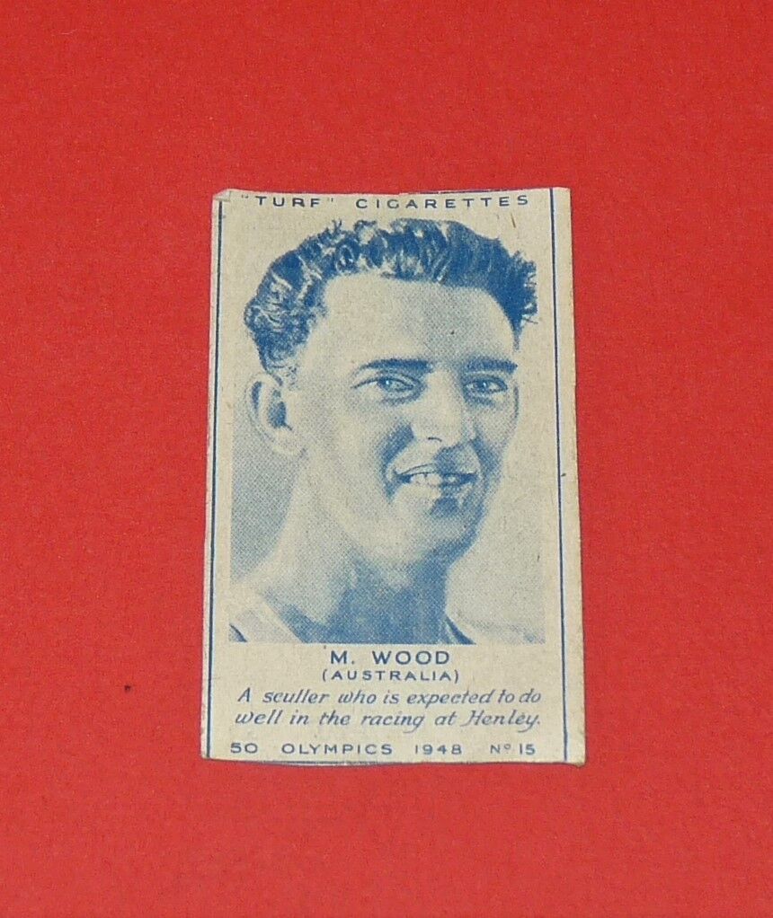 1948 M. WOOD AUSTRALIA OLYMPICS CARRES TURF OLYMPICS CARD CIGARETTES