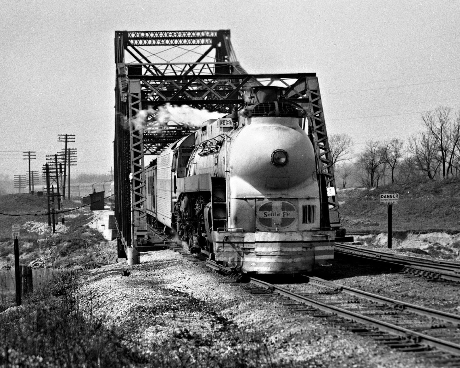 1946 The SANTA FE BLUE GOOSE 8.5 x 11 Railroad PHOTO