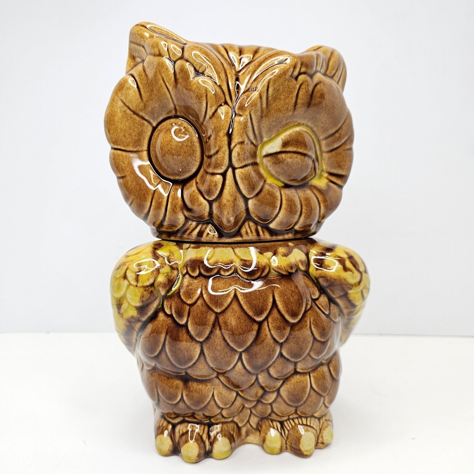 Vintage Winking Owl Kitchen Collectible Cookie Jar 1960-1970’s