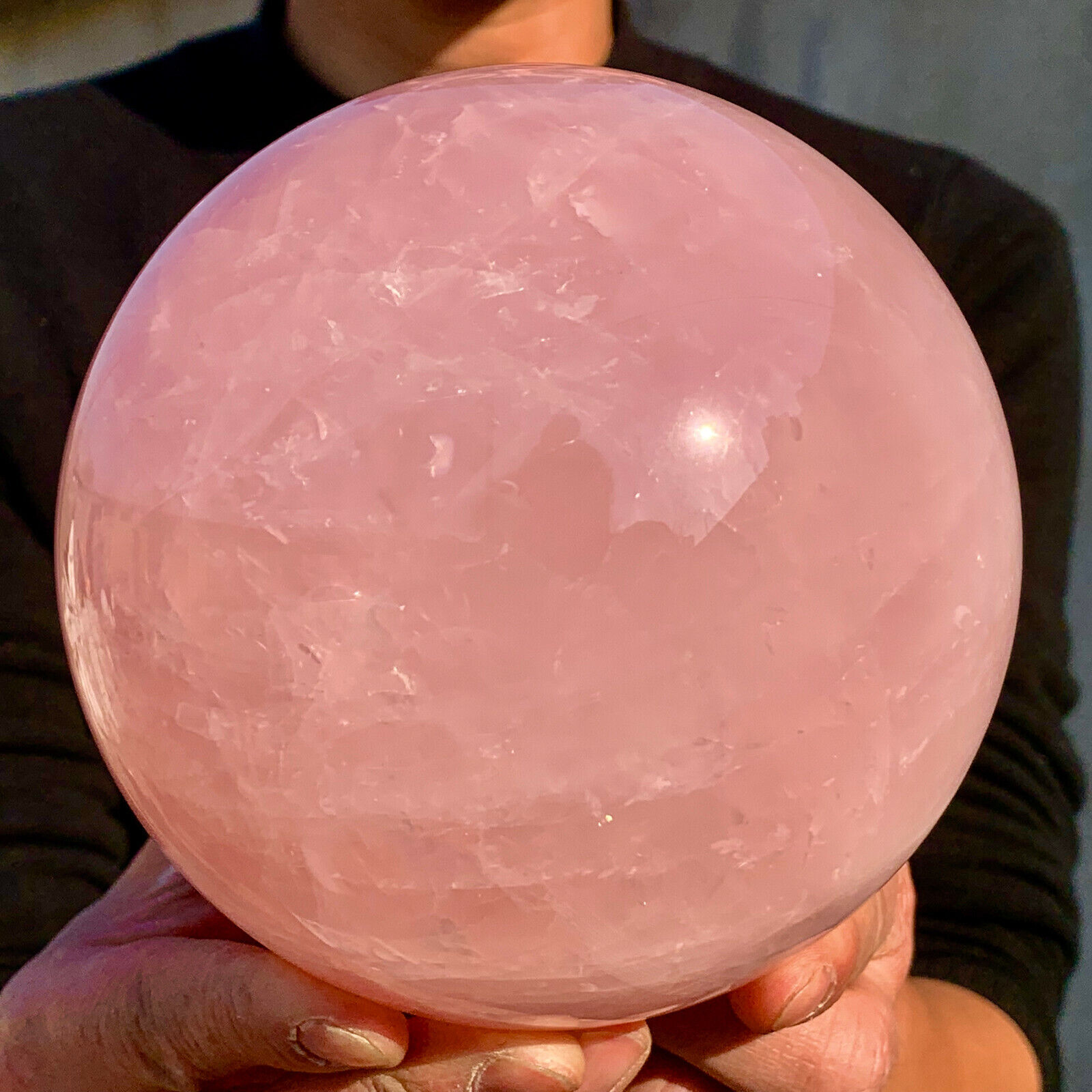 6.19LB Pink Rose Chakra Healing Natural Pink Rose Quartz Sphere healing