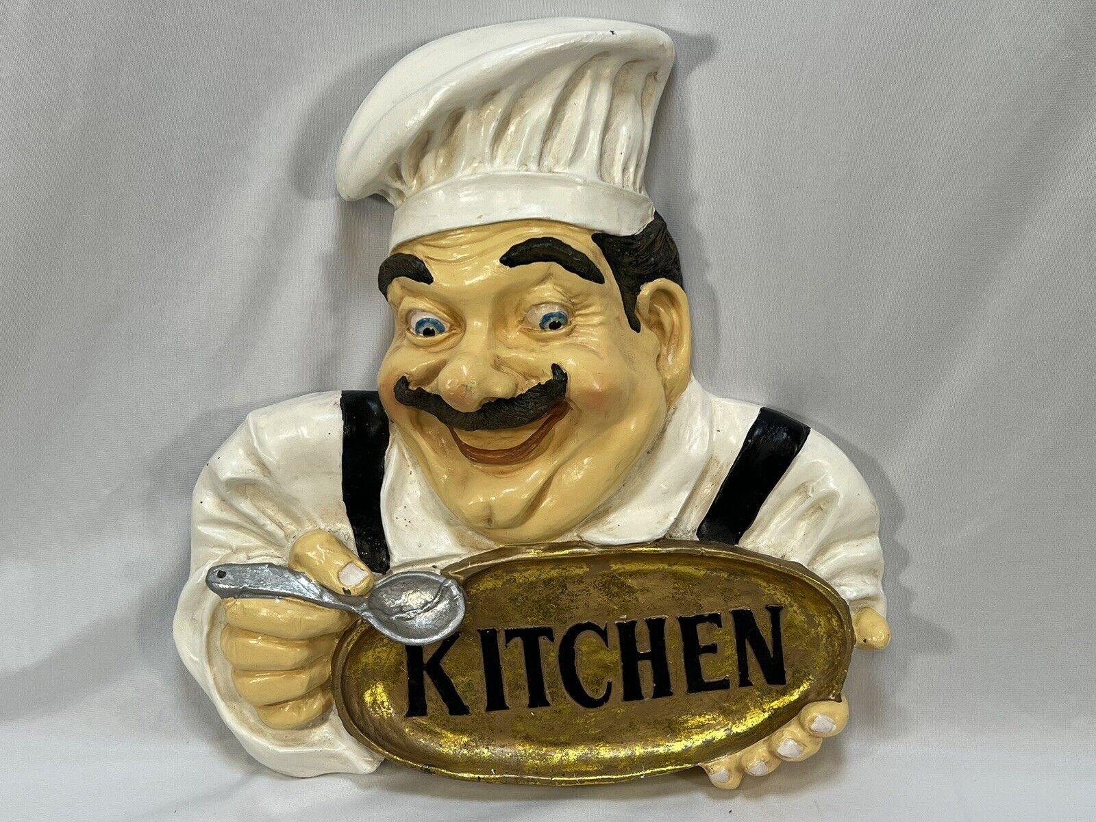 Vintage Kitchen Welcoming Italian Chef Wall Plaque Restaurant Pizza Shop Food