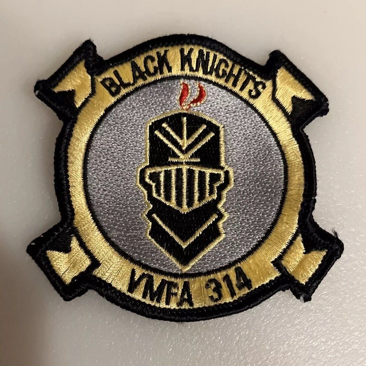 US Navy Black Knights VMFA 314 Woven Patch Military United States USA