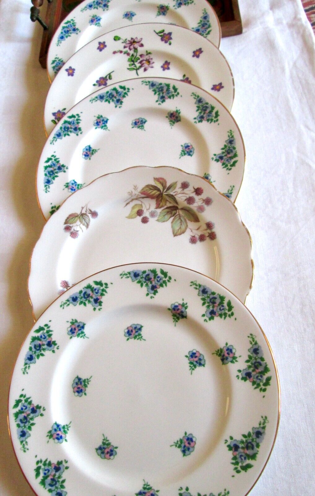 Mismatched Plates from England,Vintage Porcelain Plates