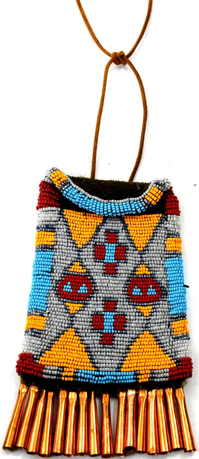 Beautiful Sioux Beaded Strike-A-Lite Bag with Copper Tassel\'s by Mike Morris