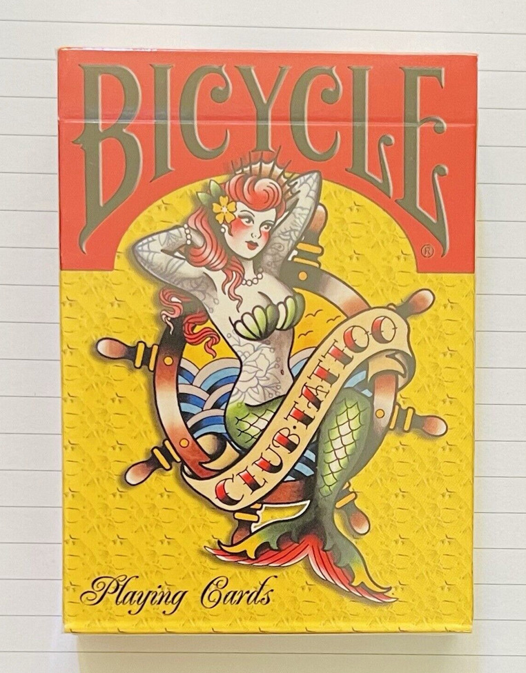Bicycle Mermaid Club Tattoo Limited Edition Playing Cards RARE Bicycle Deck