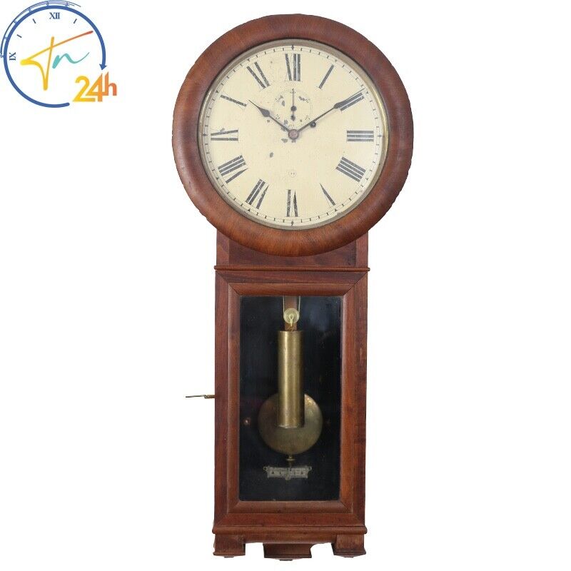 Antique 1920s Seth Thomas No.2 Regulator Wall Clock
