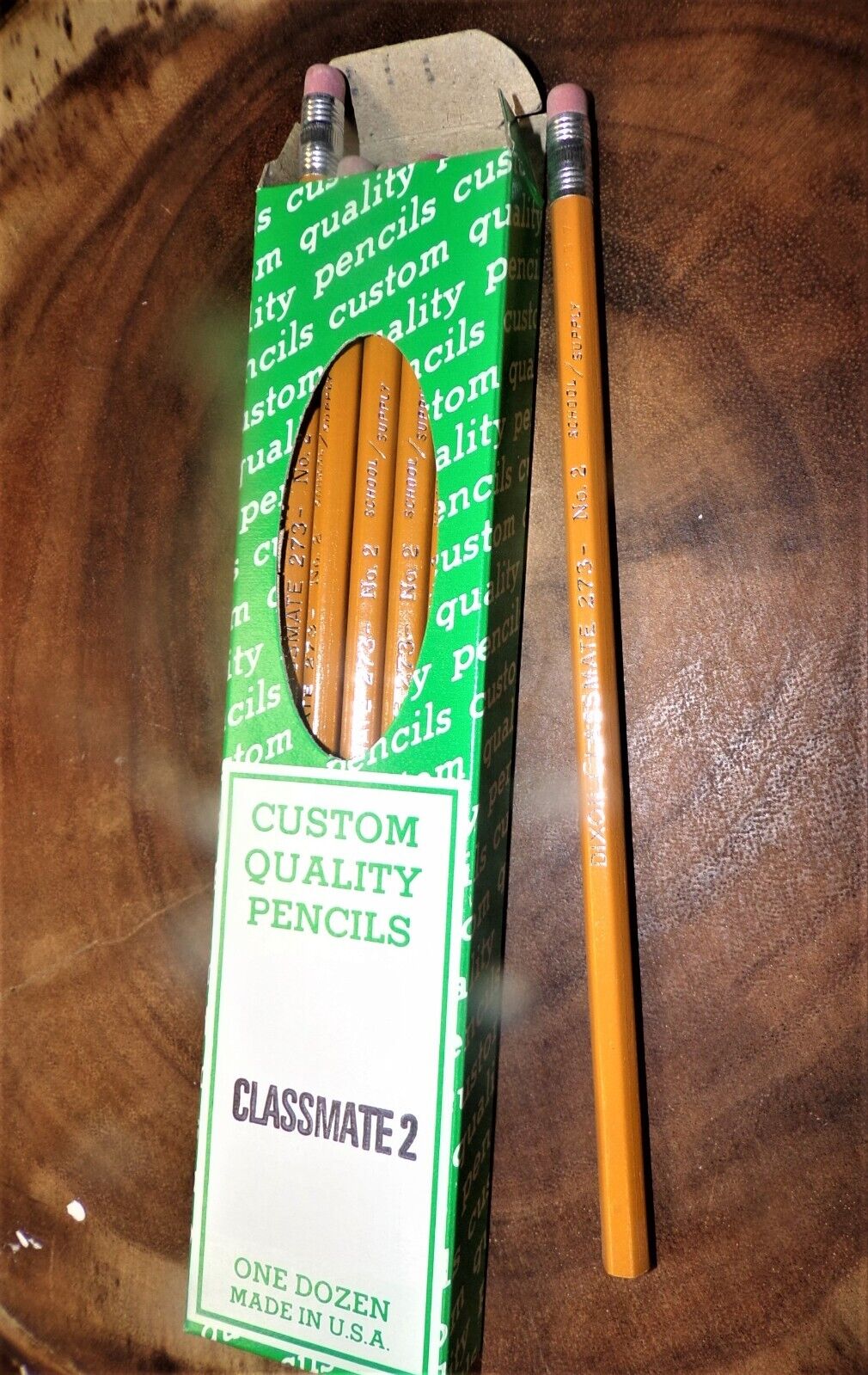 Full Dozen 12 Vintage Dixon CLASSMATE School Supply No 2 Pencils #270 NEW NOS
