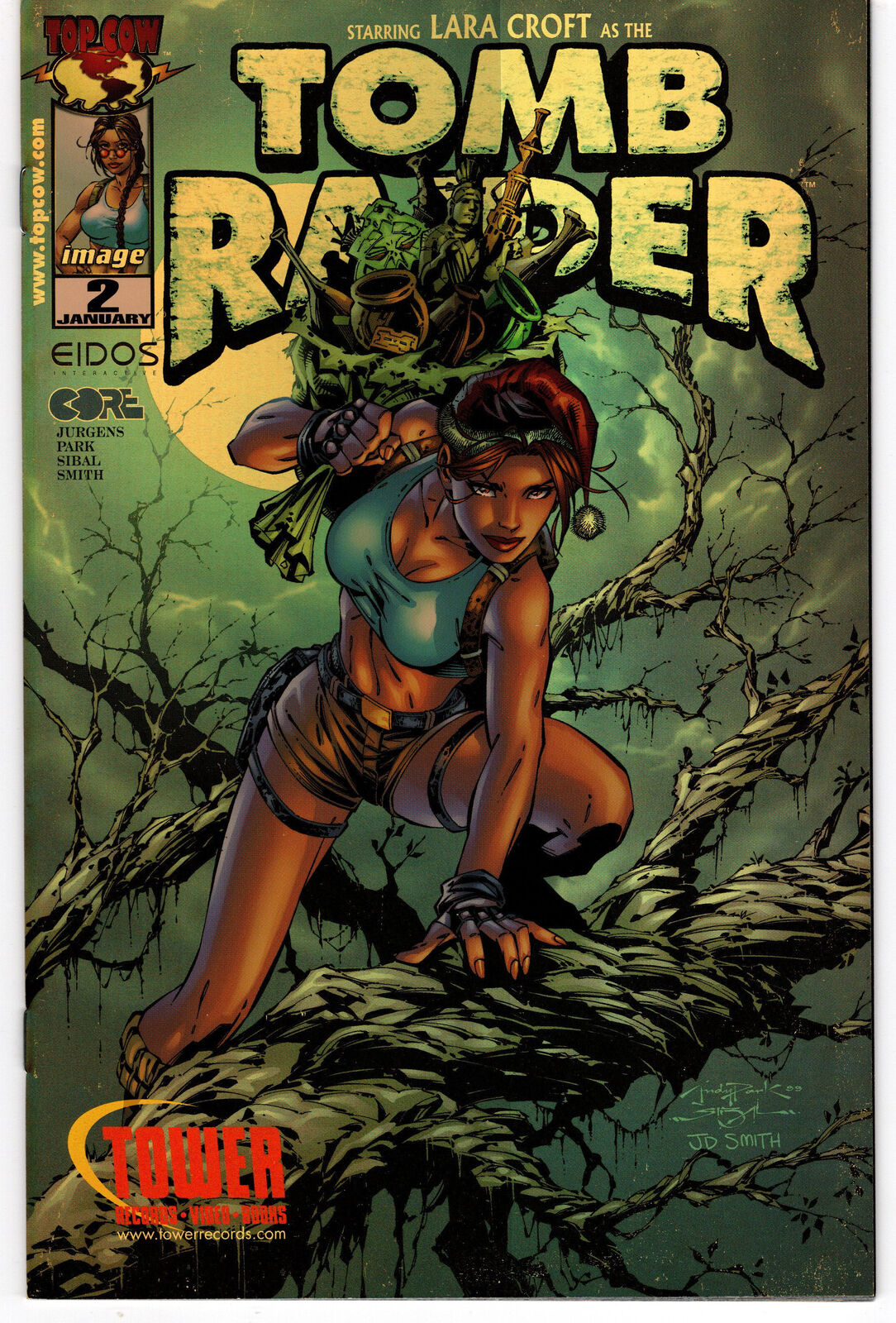 Tomb Raider: The Series #2 (1999) NM+ Andy Park Tower Records Holofoil Cover