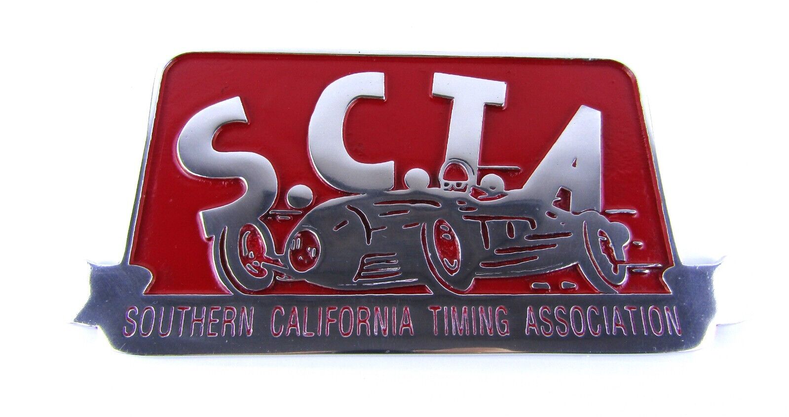 SCTA Southern California Timing Association Car Club Plaque - Aluminum 9” x 5”