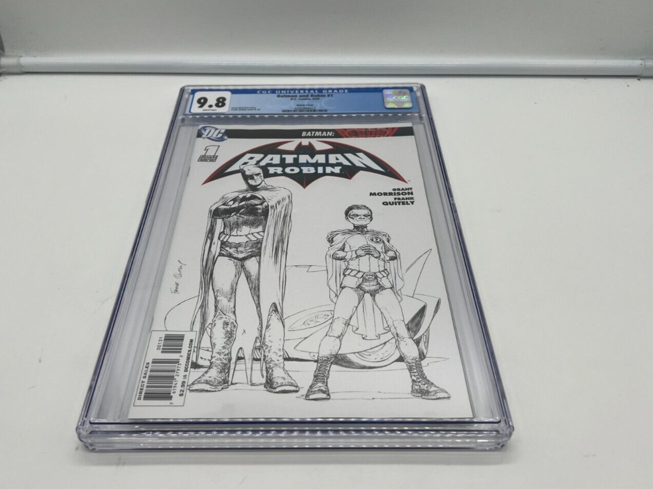 Batman and Robin #1 CGC 9.8 Frank Quitely Sketch 1:250 1st App Prof Pyg DC 2009	