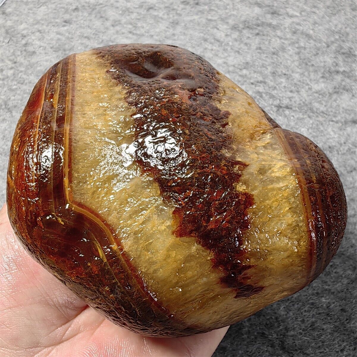 2.1LB Bonsai Suiseki-Natural Gobi Agate Eyes Stone-Rare Stunning Viewing S358