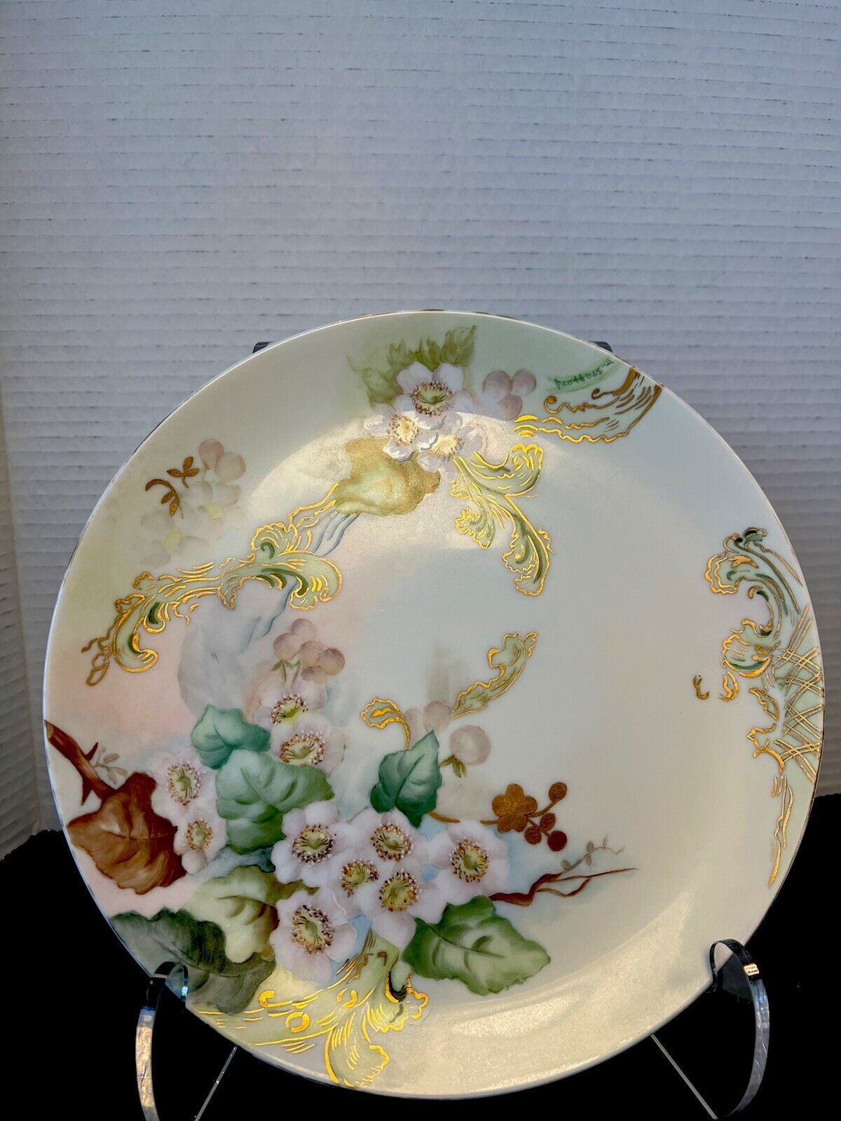 Gorgeous Stafford Hand painted wild Pale Pink Roses Bone China 1957