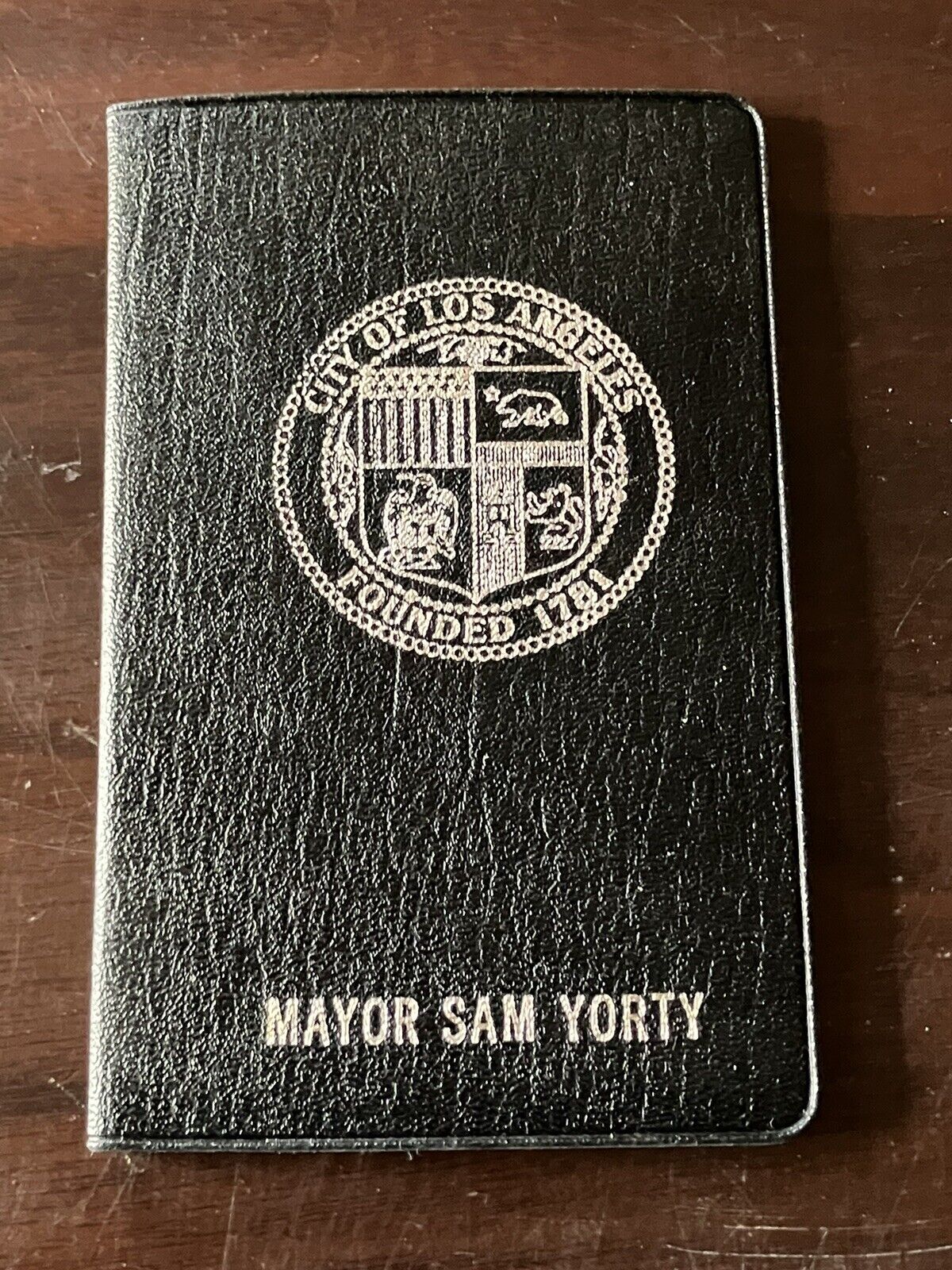 Vintage Los Angeles City Mayor Sam Yorty Notepad With Photo