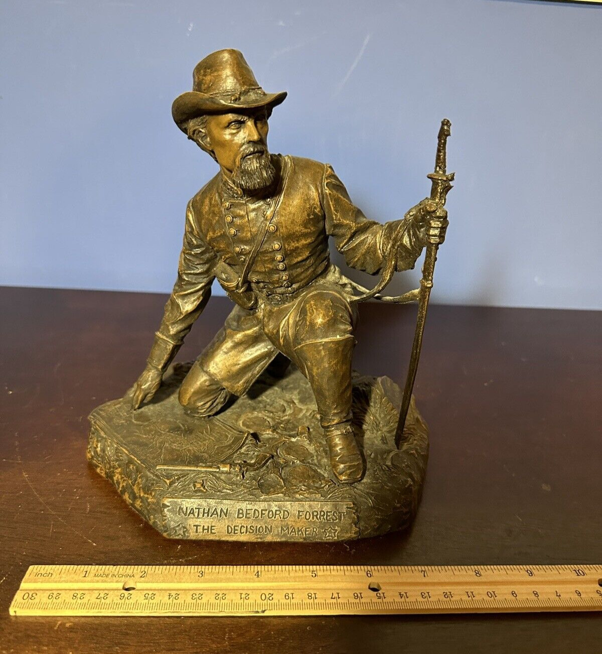 DAMAGED NATHAN BEDFORD FORREST CONFEDERATE GENERAL BRONZE RON TUNISON STATUE