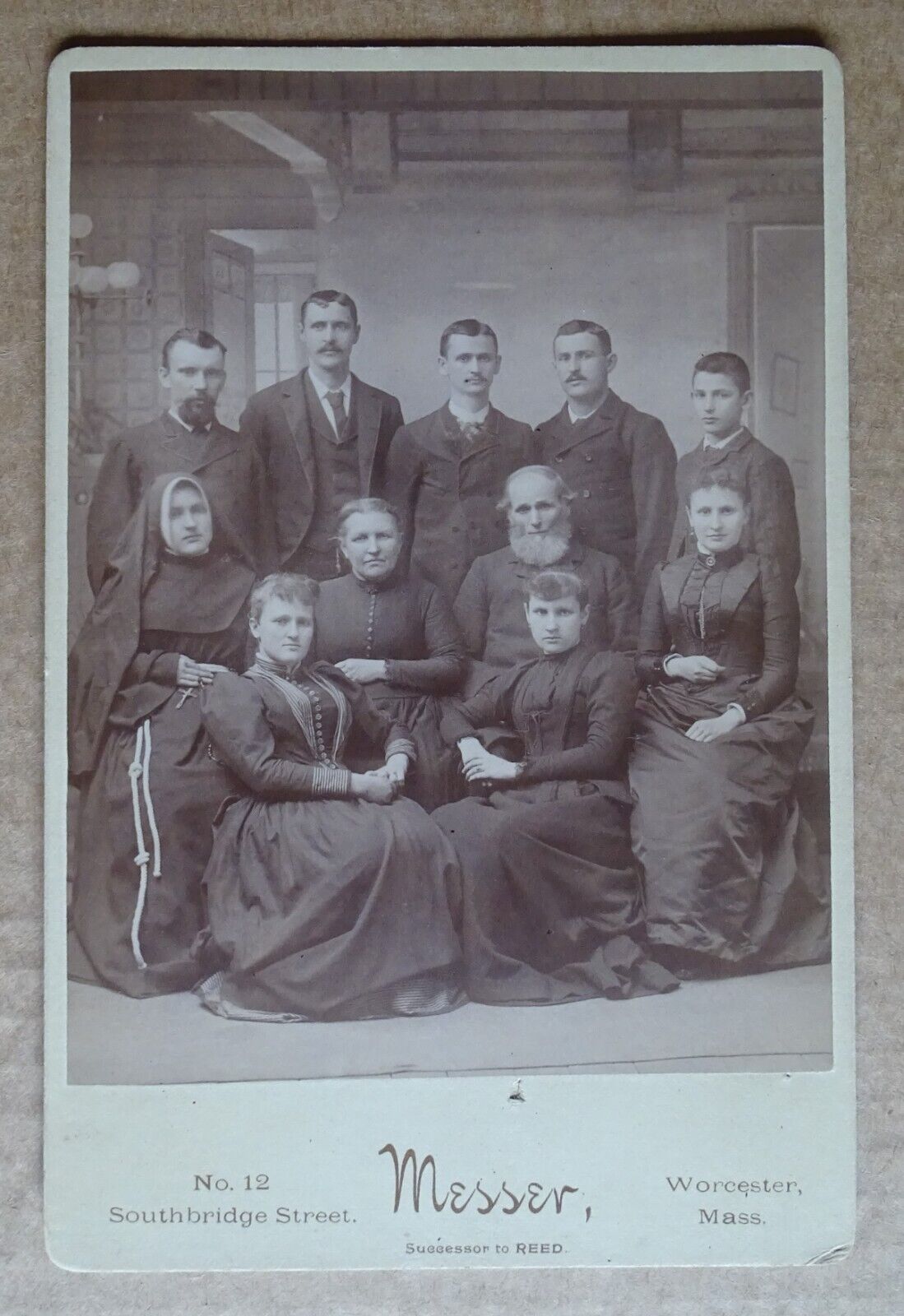 Messer Worcester Ma 1891 Cabinet Photograph of School Staff? Nun, etc.