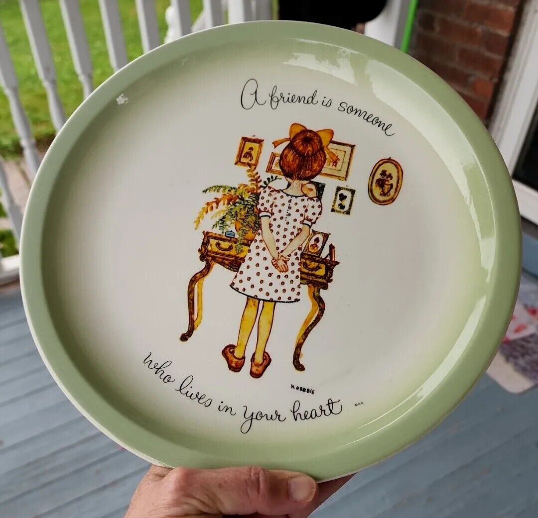 1972 Vintage Holly Hobbie Plate Collectors Edition “A Friend Is Someone Who...”