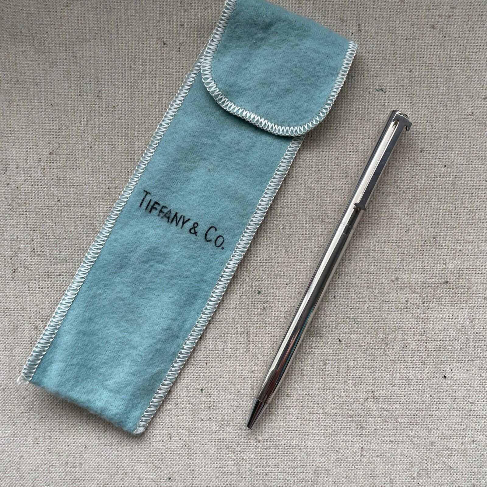 Tiffany & Co. T-clip Ballpoint Pen Sterling Silver 925 Authentic