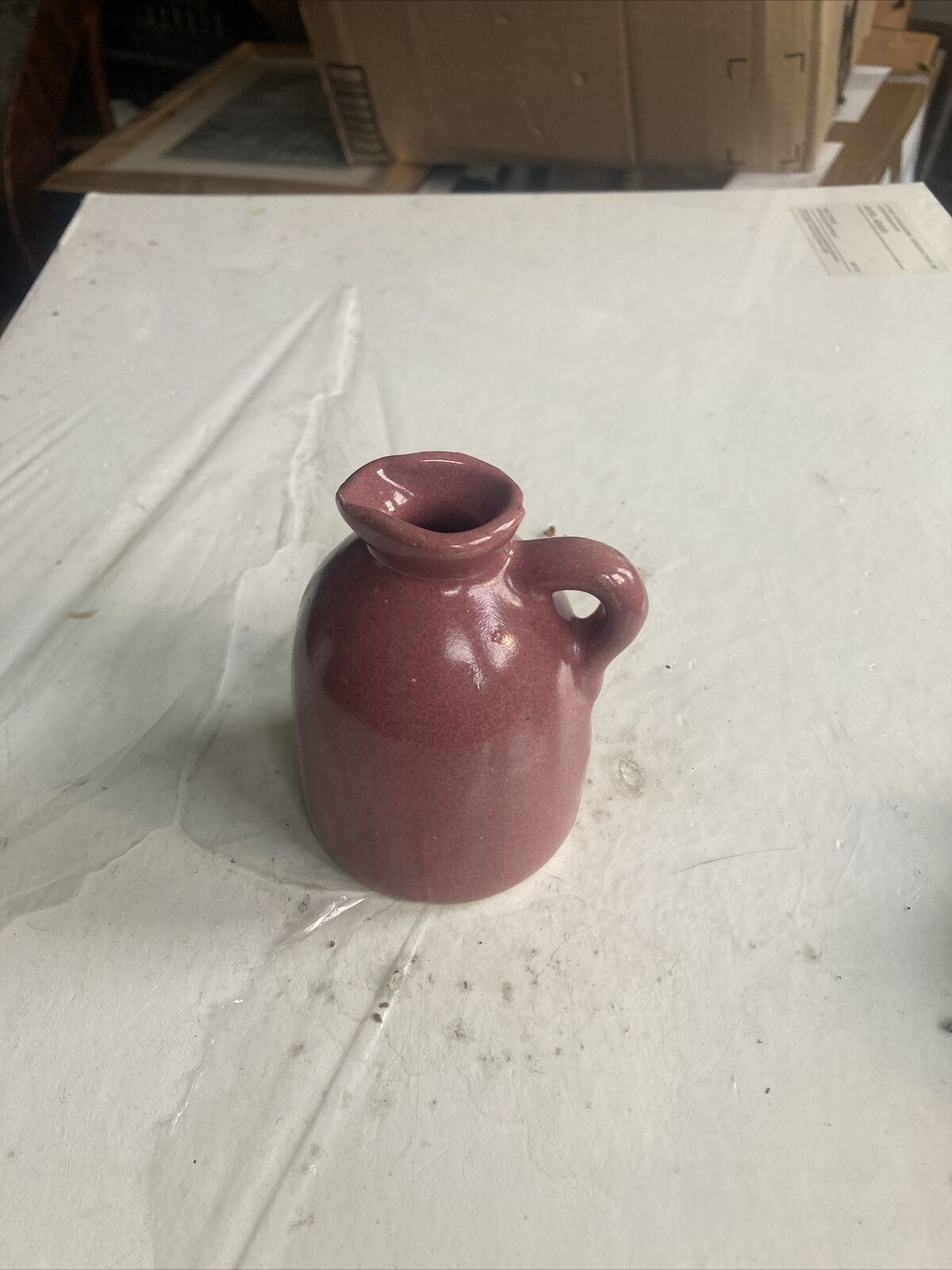 Vintage Uhl Pottery Syrup Jug