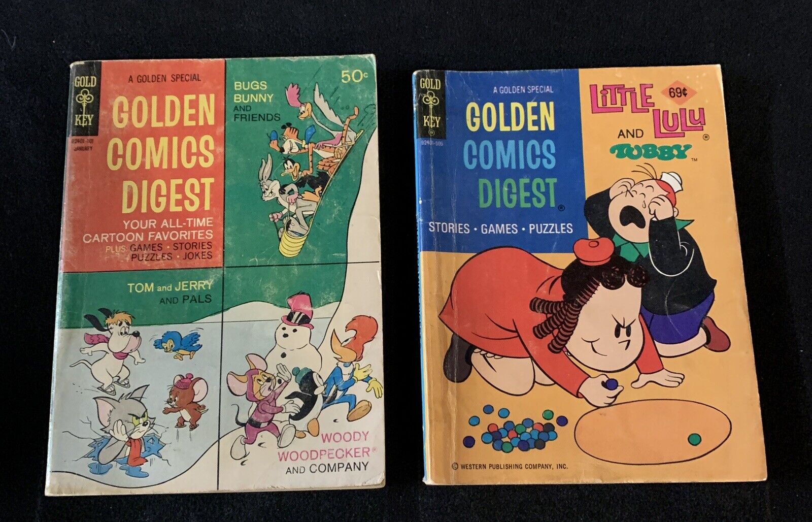 LOT of 2 Vintage 1971 & ‘75 Gold Key GOLDEN COMICS DIGEST Books #'s 15 & 46