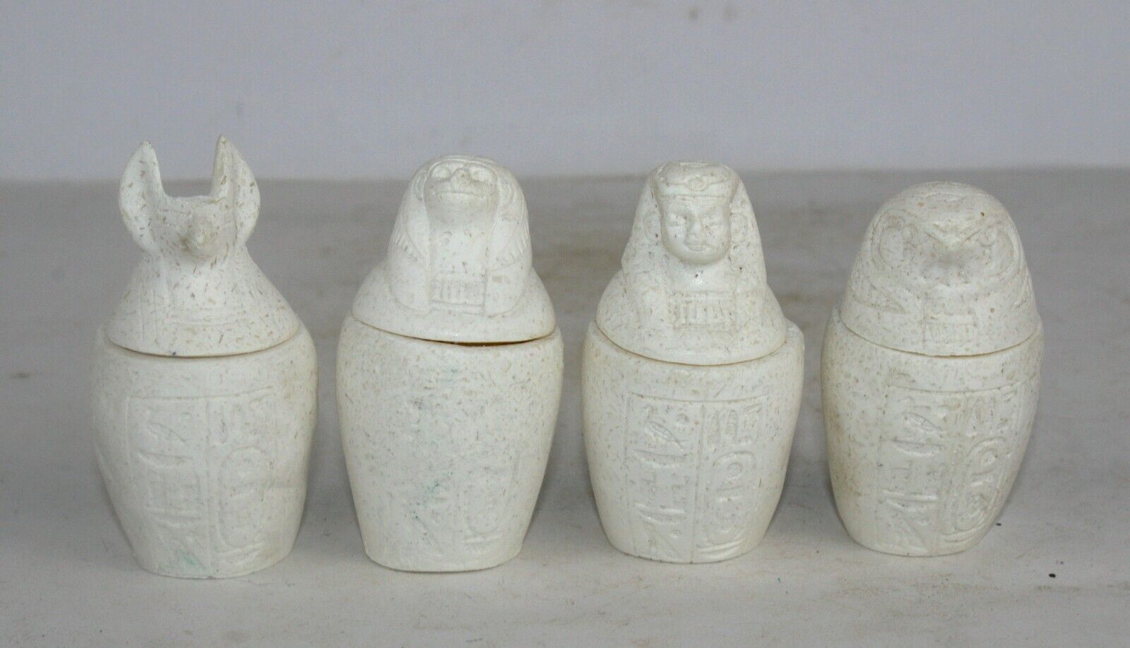 Rare Ancient Egyptian Pharaonic Antique 4 Canopic Jars Egyptology BC