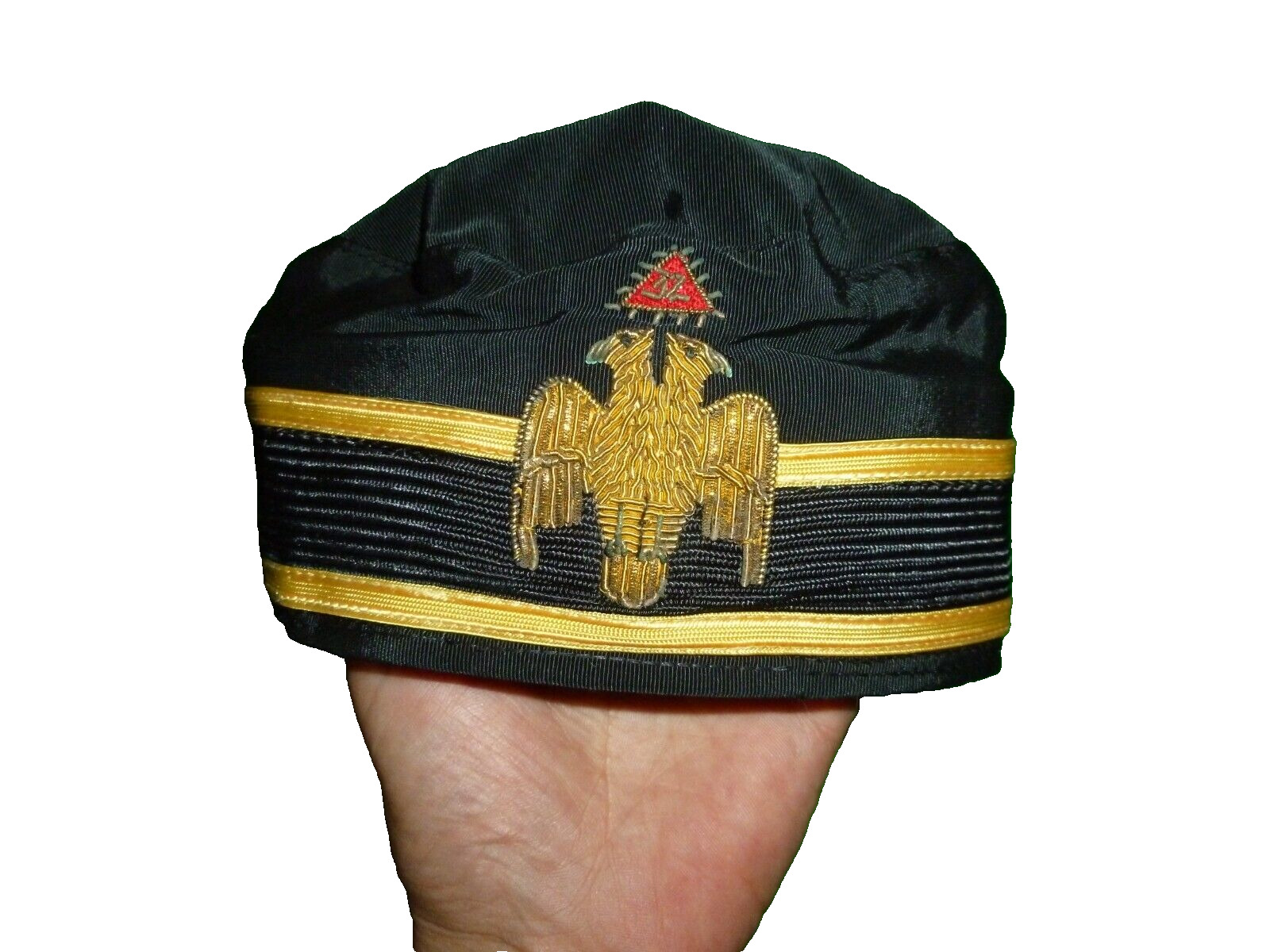 Vintage 32nd Degree Mason Lodge Hat Cap Double Eagle Lou-Walt NY Named 6 3/4