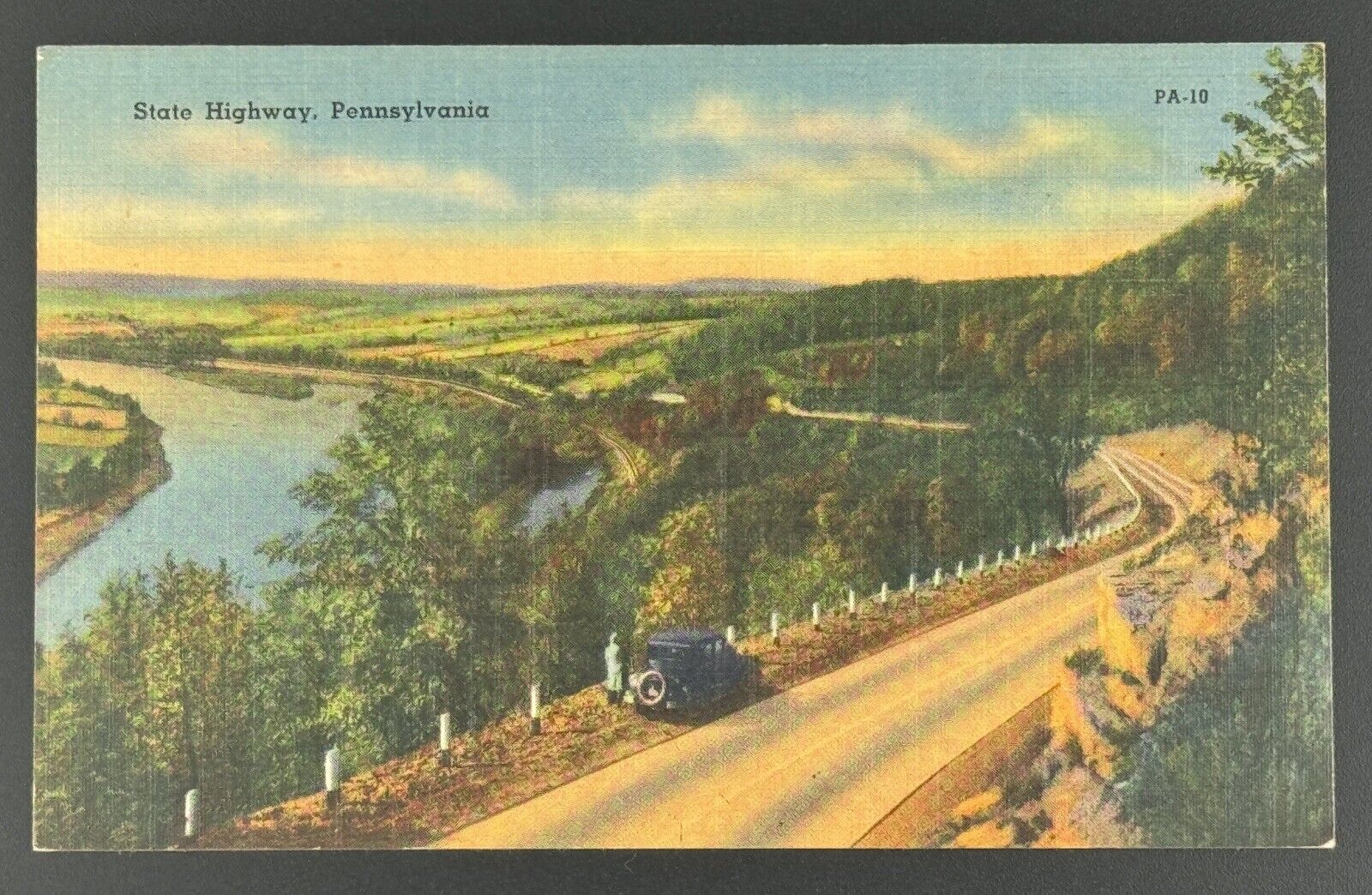 Vintage Postcard State Highway, Pennsylvania PA-10