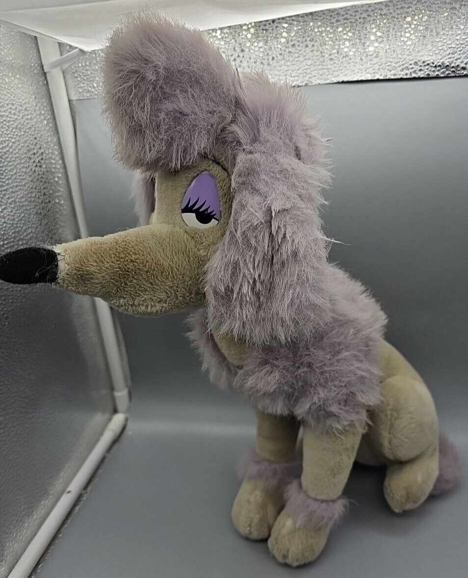 Disney World Oliver & Company Georgette Grey  Poodle Plush Stuffed 15” 1988