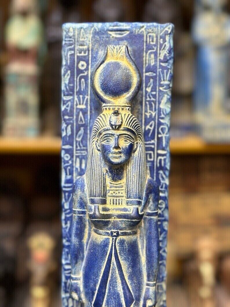 Wall Relief of Hathor statue Ancient Egyptian Antiquities Goddess love Egypt BC