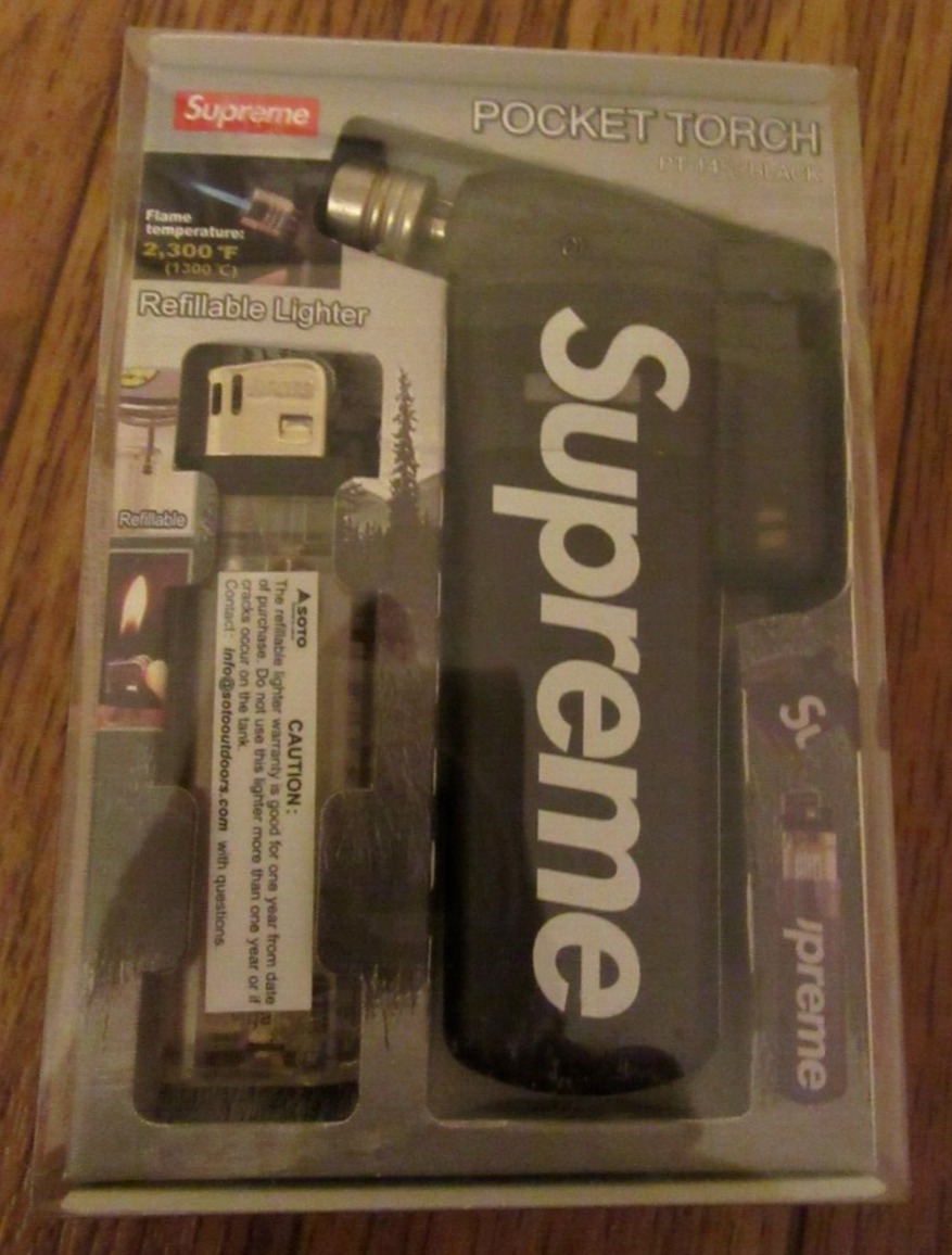 Supreme Soto Pocket Torch Lighter Black FW23 Supreme New York 2023 Brand New DS