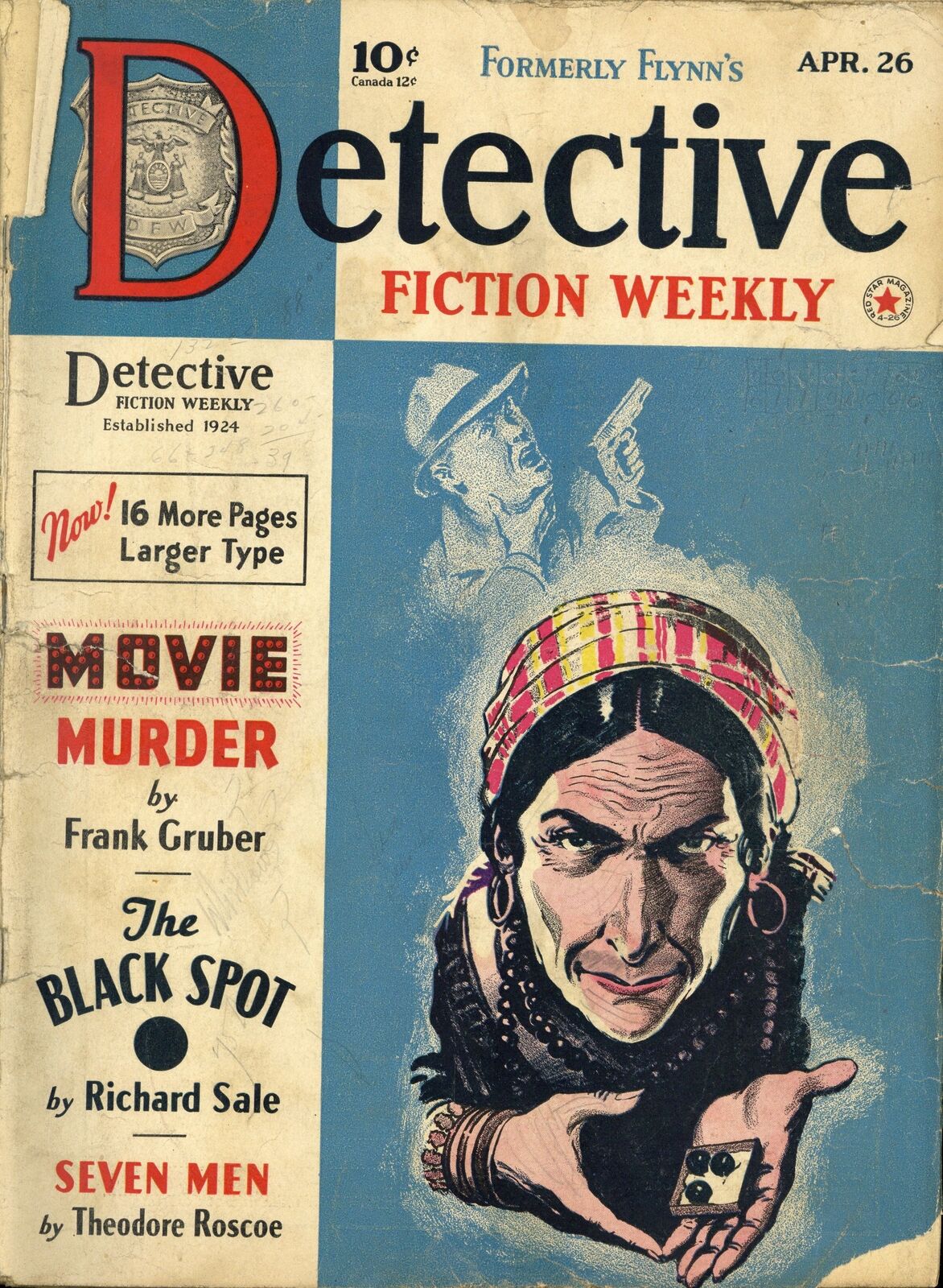Detective Fiction Weekly Pulp Apr 26 1941 Vol. 145 #2 GD