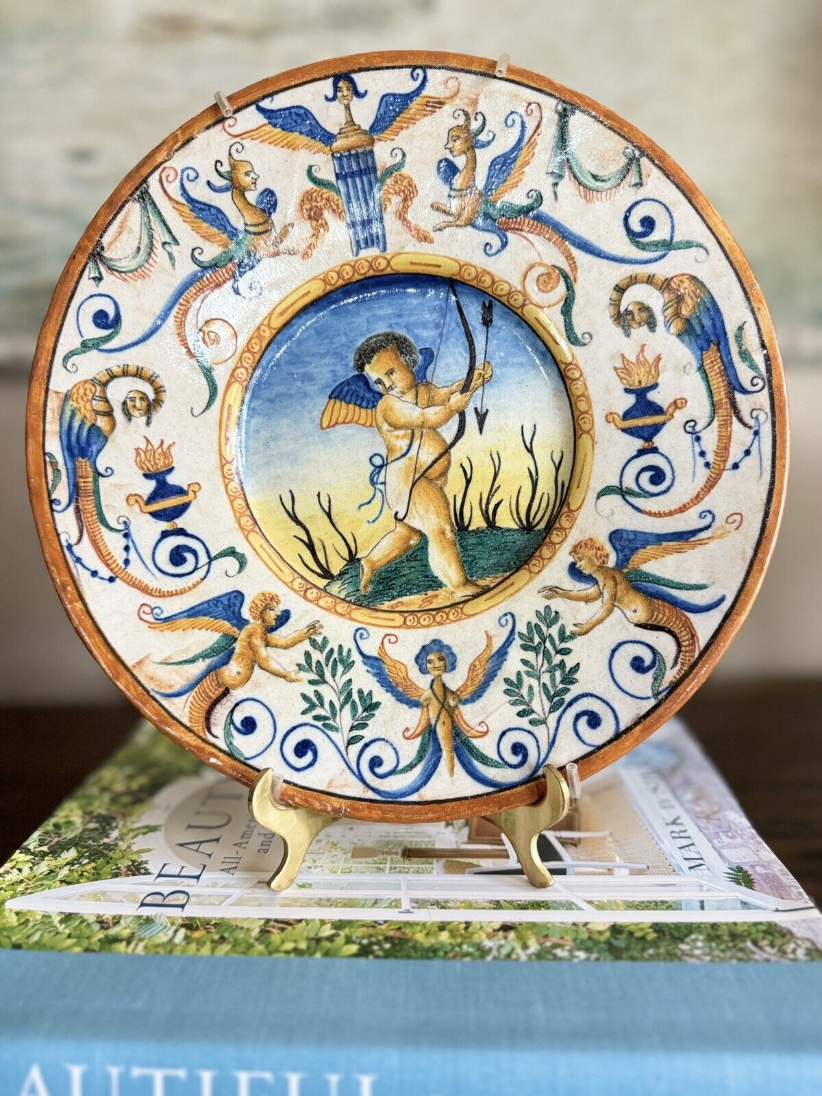 Old Deruta Majolica Renaissance Plates - Pair