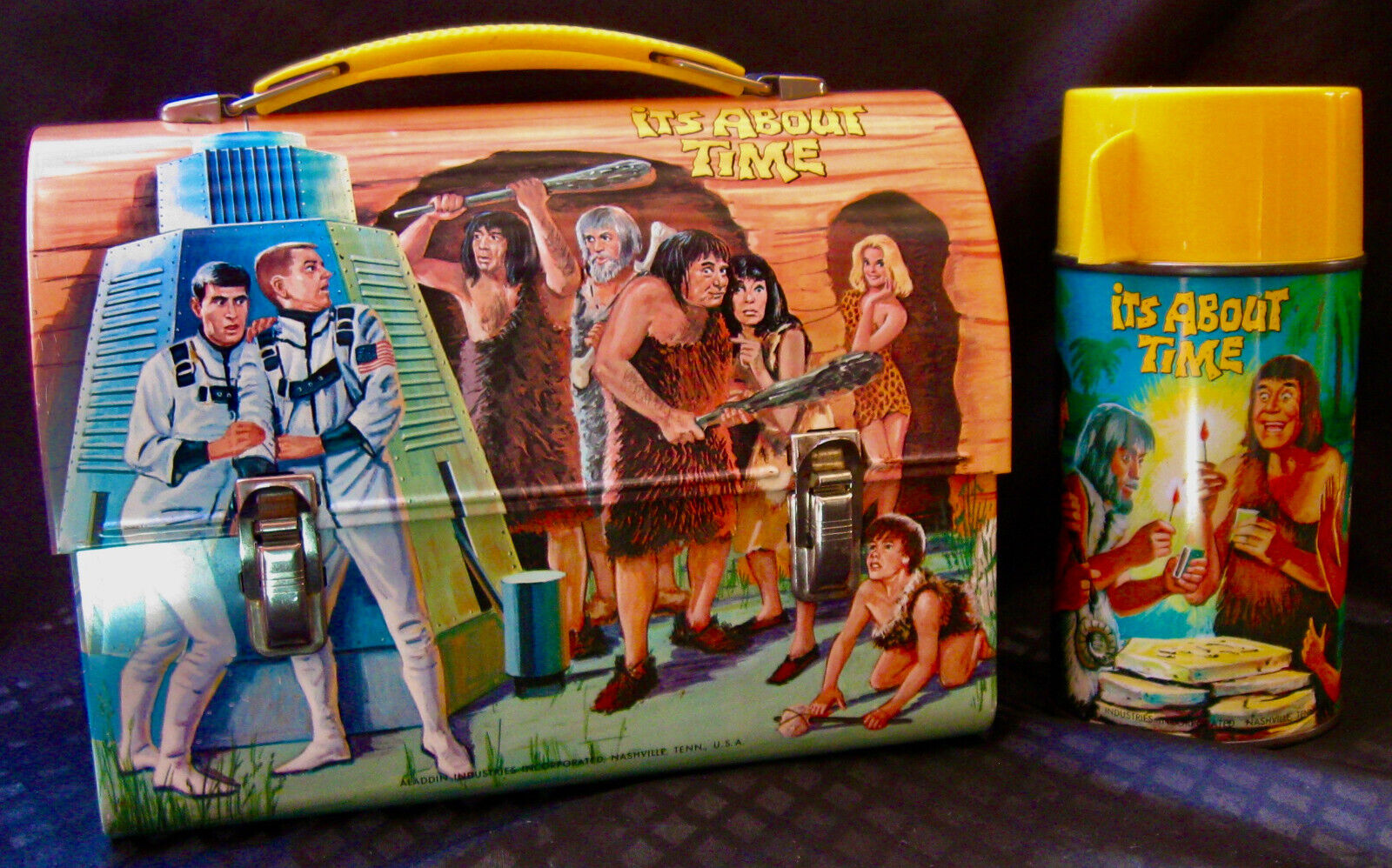 Vintage ITS ABOUT TIME Dome Lunchbox & Thermos   Sci-Fi TV (1967) C-9 Minty