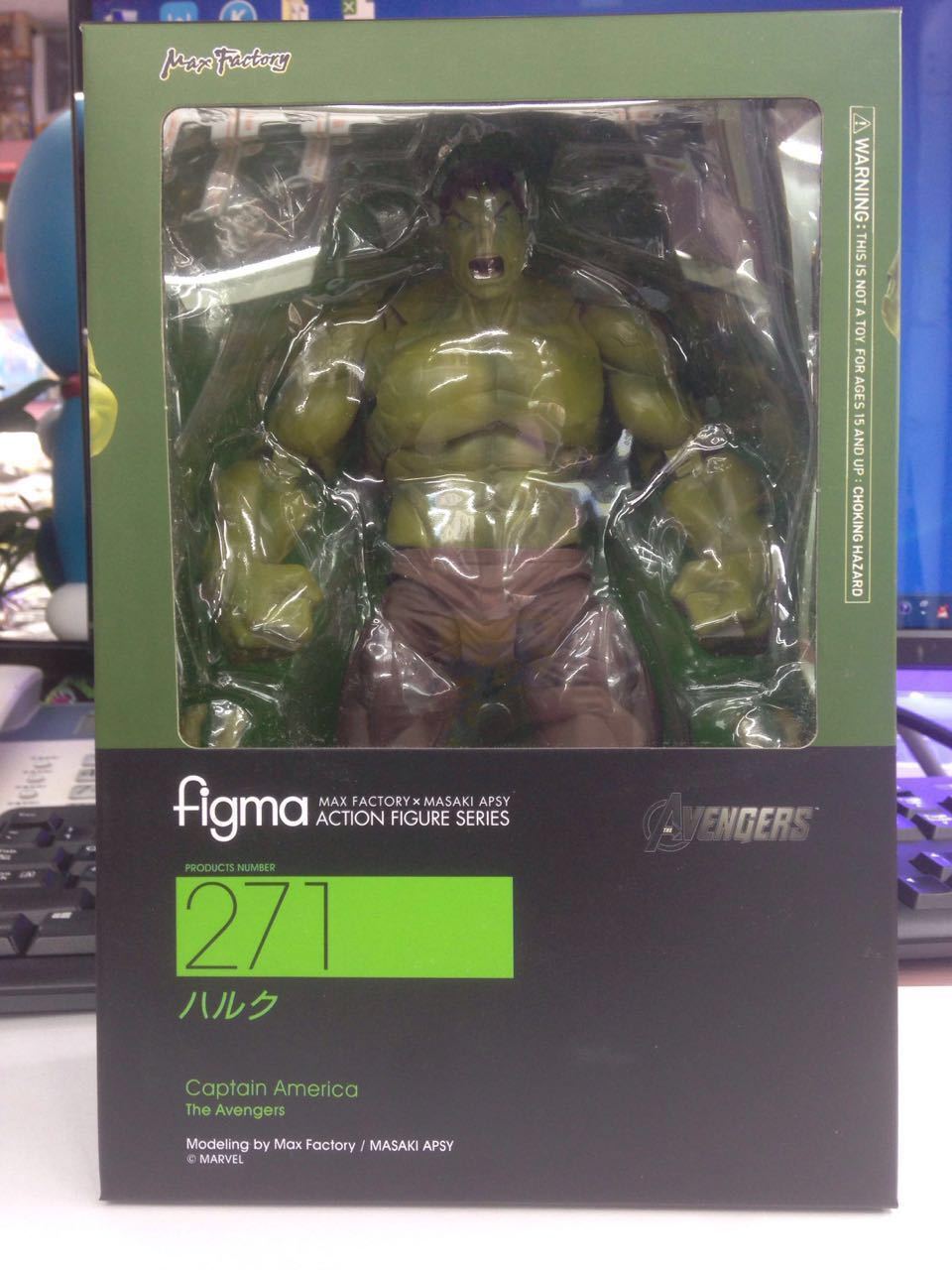 New The Avengers Captain America Hulk Figma 271 Action Figure Box Set Gift
