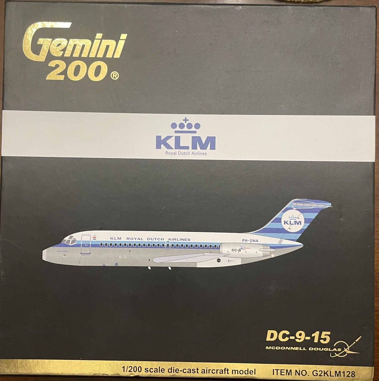 1:200 Gemini/KLM DC-9-15/old colors. Item# G2KLM128. Tail #PH-DNA. Hard to find