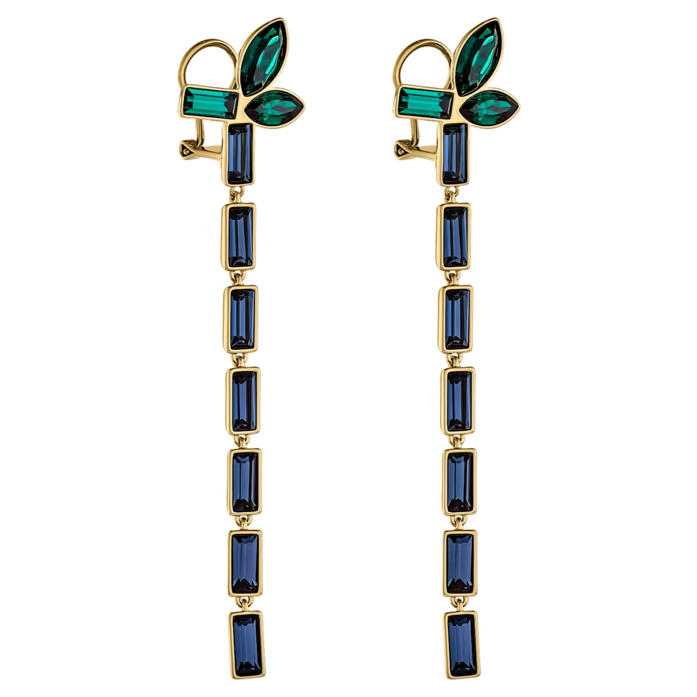 Atelier Swarovski Beautiful Earth Pierced Drop Earrings Green 3\