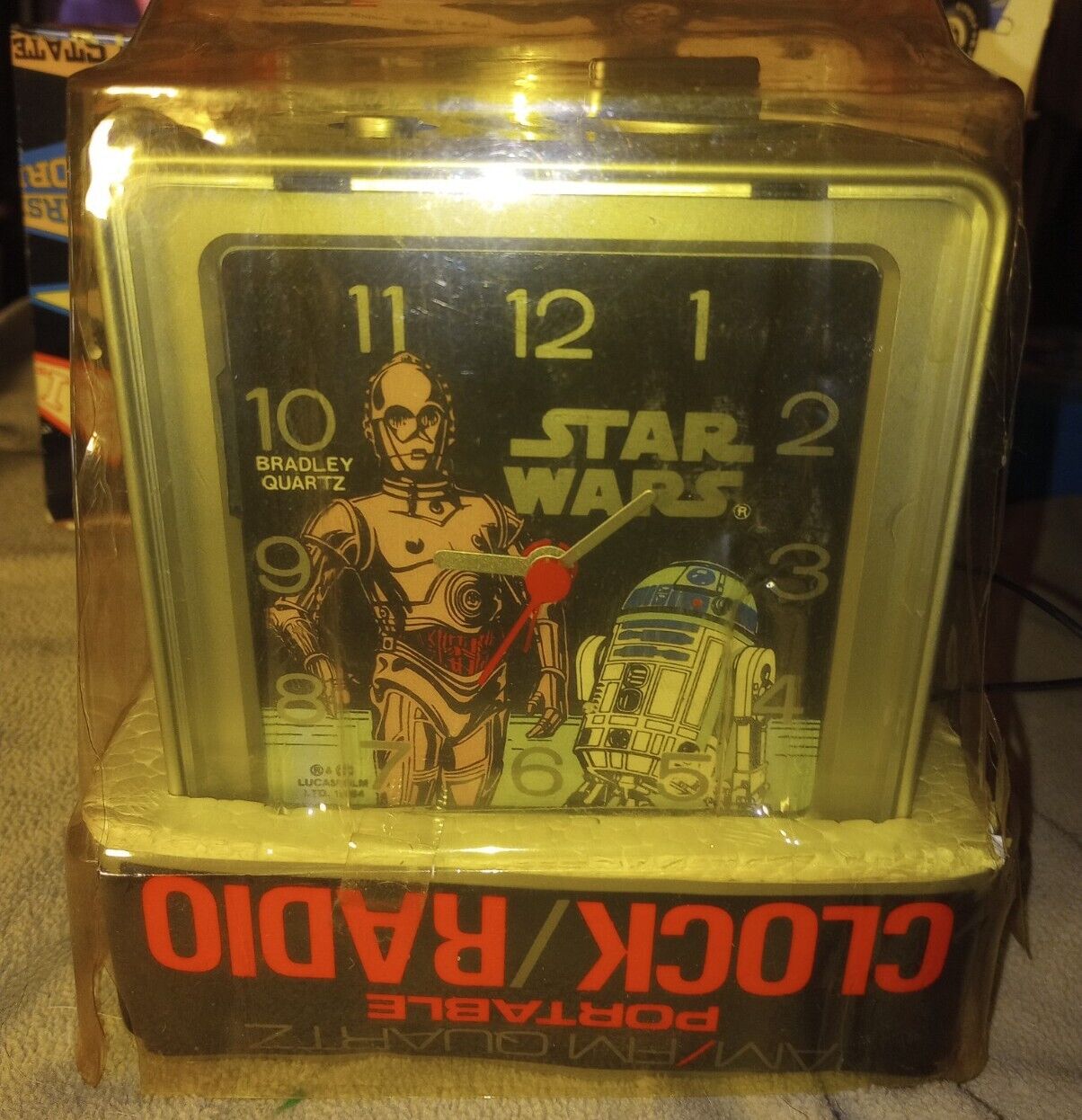Star Wars Alarm Clock Radio AM-FM Extremely Rare  Bradley Quartz Radio Works 