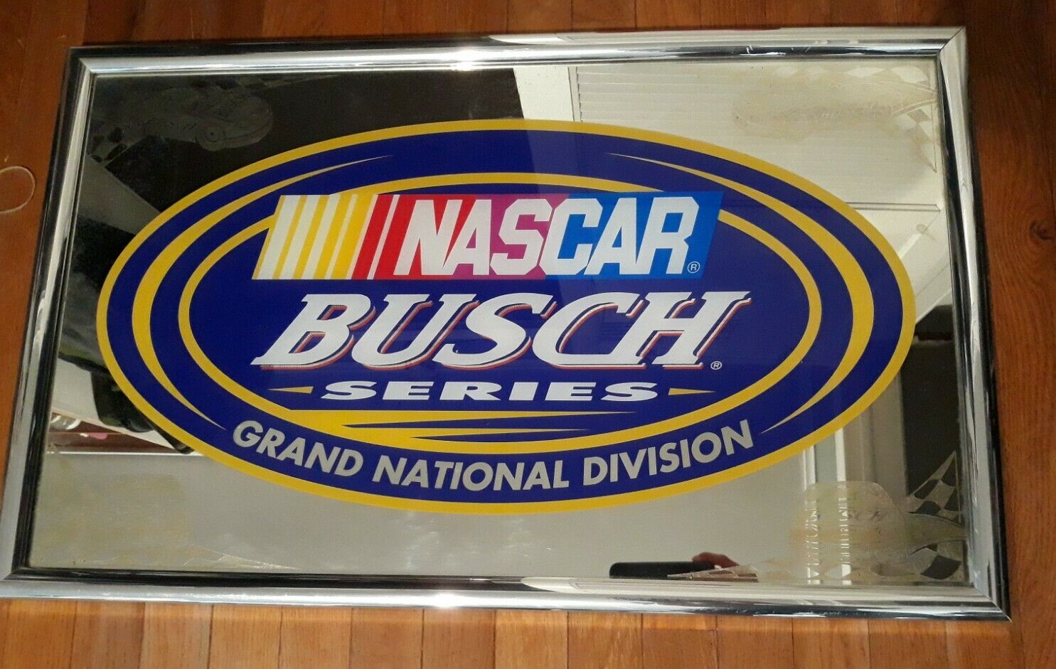 Vtg. NASCAR BUSCH Series Grand National Division Large Mirror 32” X 20” Used