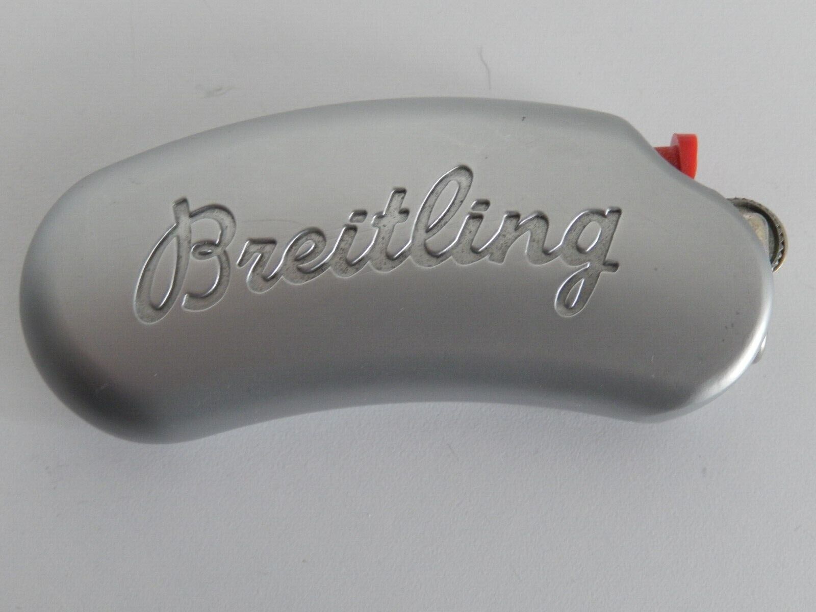 Breitling Satin finish steel lighter case for Bic mini disposable lighter
